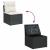 Set canapele de grădină cu perne, 11 piese, negru, poliratan GartenMobel Dekor