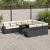 Set canapele de grădină cu perne, 11 piese, negru, poliratan GartenMobel Dekor