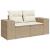 Set canapele de grădină, 7 piese, cu perne, bej, poliratan GartenMobel Dekor
