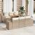 Set canapele de grădină, 7 piese, cu perne, bej, poliratan GartenMobel Dekor