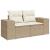 Set canapele de grădină, 7 piese, cu perne, bej, poliratan GartenMobel Dekor