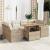 Set canapele de grădină, 7 piese, cu perne, bej, poliratan GartenMobel Dekor