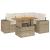 Set canapele de grădină cu perne, 5 piese, bej, poliratan GartenMobel Dekor