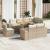 Set canapele de grădină, 9 piese, cu perne, bej, poliratan GartenMobel Dekor