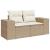Set canapele de grădină, 9 piese, cu perne, bej, poliratan GartenMobel Dekor