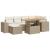 Set canapele de grădină, 7 piese, cu perne, bej, poliratan GartenMobel Dekor
