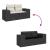 Set canapele de grădină cu perne, 10 piese, negru, poliratan GartenMobel Dekor