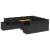 Set canapele de grădină cu perne, 10 piese, negru, poliratan GartenMobel Dekor