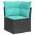 Set canapele de grădină cu perne, 11 piese, negru, poliratan GartenMobel Dekor