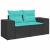 Set canapele de grădină cu perne, 11 piese, negru, poliratan GartenMobel Dekor