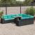 Set canapele de grădină cu perne, 11 piese, negru, poliratan GartenMobel Dekor