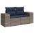 Set canapele de grădină cu perne, 11 piese, gri, poliratan GartenMobel Dekor