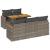 Set mobilier grădină cu perne 6 piese gri poliratan/lemn acacia GartenMobel Dekor