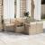 Set canapele grădină cu perne 9 piese bej poliratan/lemn acacia GartenMobel Dekor