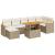 Set canapele grădină cu perne 8 piese bej poliratan/lemn acacia GartenMobel Dekor