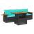 Set mobilier de grădină cu perne, 5 piese, negru, poliratan GartenMobel Dekor
