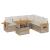 Set canapele grădină cu perne 7 piese bej poliratan/lemn acacia GartenMobel Dekor