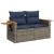 Set mobilier de grădină cu perne, 10 piese, gri, poliratan GartenMobel Dekor