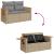 Set canapele grădină perne 11 piese bej, poliratan/lemn acacia GartenMobel Dekor
