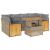 Set canapele grădină cu perne 7 piese bej poliratan/lemn acacia GartenMobel Dekor