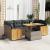 Set canapele grădină cu perne 7 piese gri poliratan/lemn acacia GartenMobel Dekor