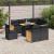Set mobilier grădină perne 9 piese negru poliratan/lemn acacia GartenMobel Dekor