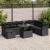 Set mobilier de grădină cu perne, 9 piese, negru, poliratan GartenMobel Dekor