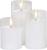 Set 3 lumânări decorative LED din ceară MagicHome, flacără mobilă