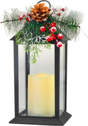 Felinar decorativ de Craciun MagicHome cu LED galben si flacara mobila