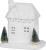 Casuta decorativa de Craciun MagicHome cu LED, ceramica alba