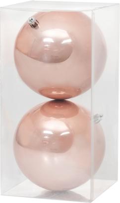 Set 2 globuri roz pentru brad MagicHome, 12 cm, decor elegant de Craciun