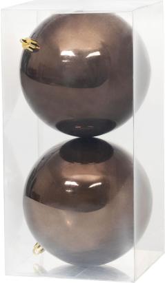 Globuri de Craciun maro pentru brad, 12 cm, set 2 buc, MagicHome