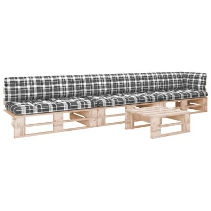 Set mobilier paleți cu perne, 4 piese, lemn de pin tratat GartenMobel Dekor