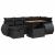 Set mobilier grădină perne 8 piese negru, poliratan/lemn acacia GartenMobel Dekor