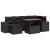 Set mobilier grădină perne 8 piese negru, poliratan/lemn acacia GartenMobel Dekor