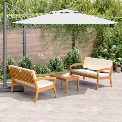 Set bistro cu pernă 3 pcs Maro Poliester GartenMobel Dekor