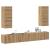 Set dulap TV 4 piese montat pe perete Stejar artizanal GartenMobel Dekor