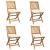 Scaun pliant 4 pcs Alb 49 x 57.5 x 92cm Lemn masiv de acacia GartenMobel Dekor