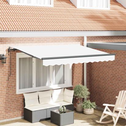 Cortina Retractabilă Alb 250 x 200 cm țesătură GartenMobel Dekor