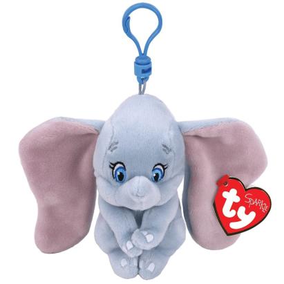 Breloc de plus TY Beanie Babies Dumbo Disney, 8,5 cm
