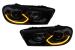 Faruri LED VW Scirocco III 137 (2008-04.2014) Negru Semnal Dinamic Performance AutoTuning