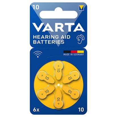 Baterii auditive Varta 10 zinc-aer, blister 6 buc pentru aparat auditiv