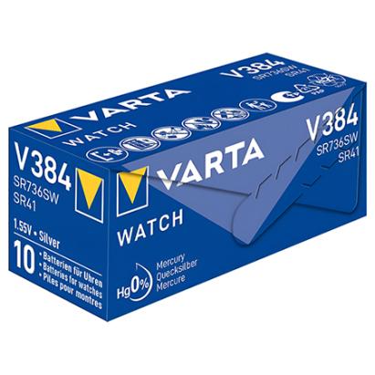 Baterie Varta V384 LR41 AG3 1.55V pentru ceas și dispozitive compacte