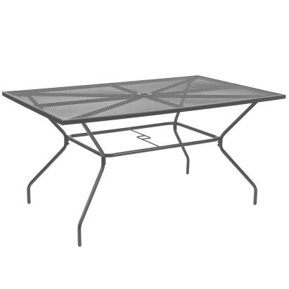 Masă de grădină din plasă metalică Leziter Melfi 150x90x75 cm, antracit