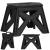 Scaun înălțător pliabil multifuncțional, compact, cu mâner, 100 kg, negru