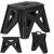 Scaun înălțător pliabil multifuncțional, compact, cu mâner, 100 kg, negru