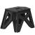 Scaun înălțător pliabil multifuncțional, compact, cu mâner, 100 kg, negru