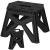 Scaun înălțător pliabil multifuncțional, compact, cu mâner, 100 kg, negru