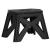 Scaun înălțător pliabil multifuncțional, compact, cu mâner, 100 kg, negru