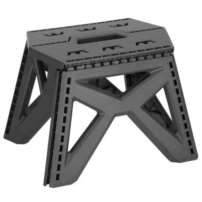 Scaun pliabil tip scara multifunctional, compact, cu maner, 100 kg, gri